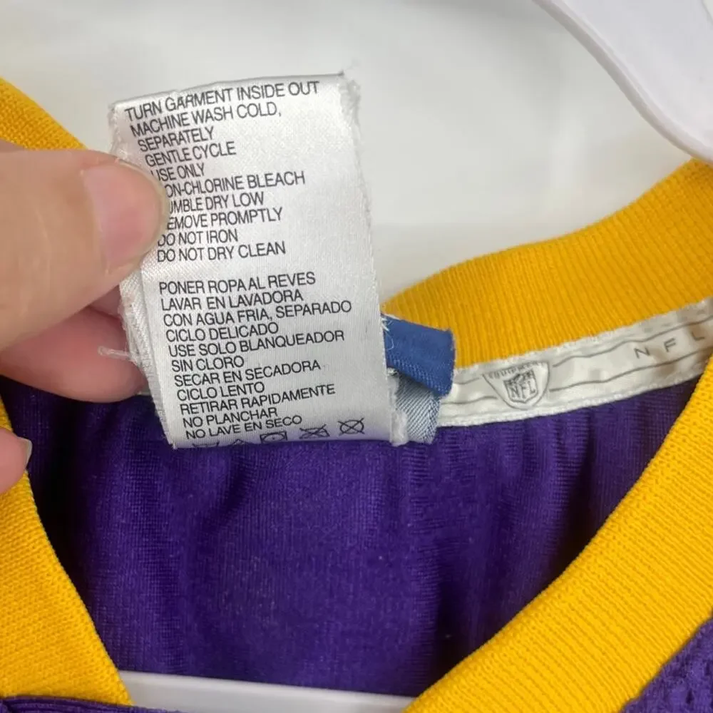 Reebok NFL Equipment Y2K Vikings #12 Percy Harvin Jersey Youth Large Purple Mesh